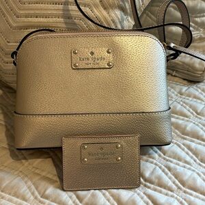 Kate Spade Pink and Gold Crossbody Bag